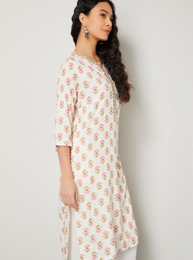 MELANGE Ethnic Motif Straight Kurta