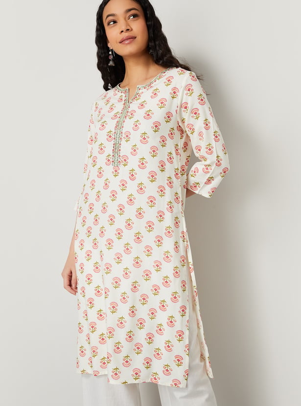 MELANGE Ethnic Motif Straight Kurta