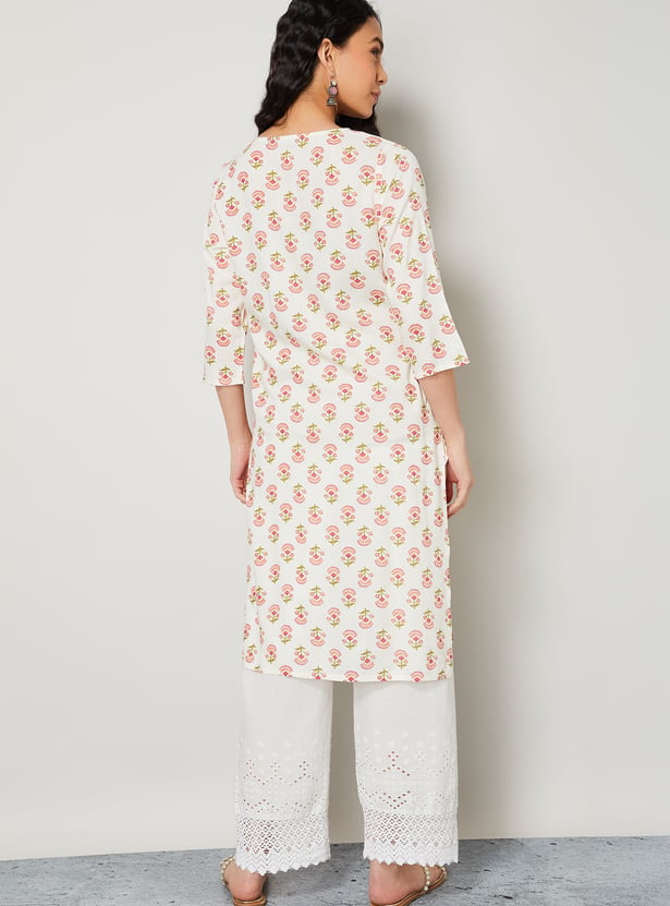 MELANGE Ethnic Motif Straight Kurta