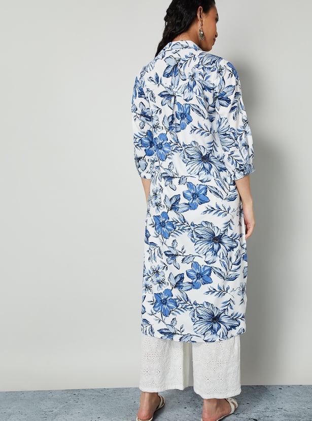 MELANGE Floral Print Straight Kurta