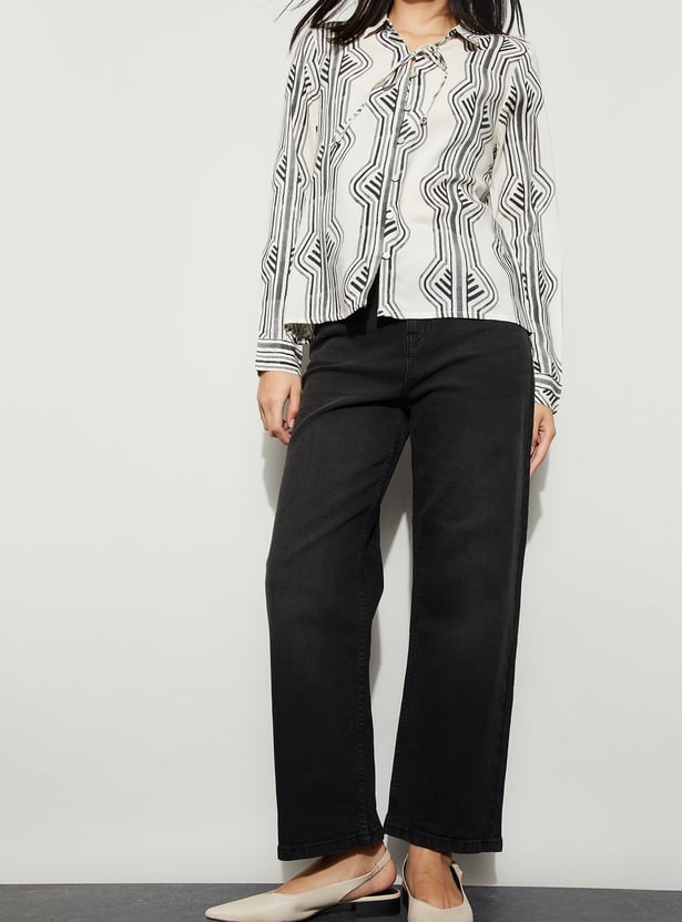 FAME FOREVER Washed Wide Leg Jeans
