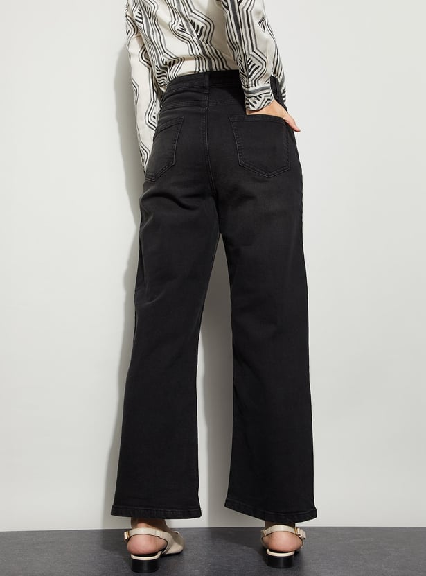 FAME FOREVER Washed Wide Leg Jeans