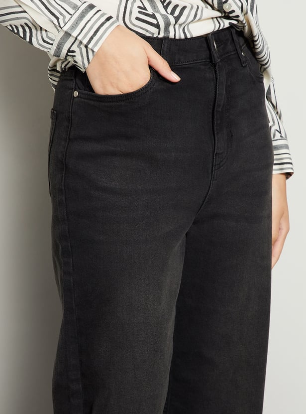 FAME FOREVER Washed Wide Leg Jeans