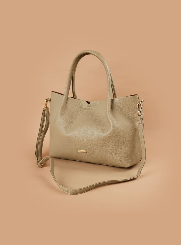 CODE Textured Handheld Bag with Pouch