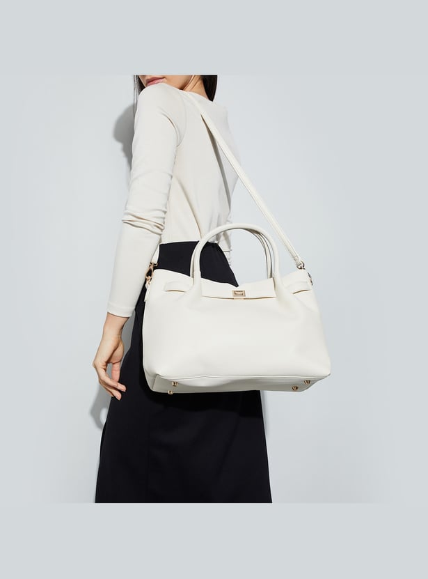 CODE Textured Handheld Bag with Pouch