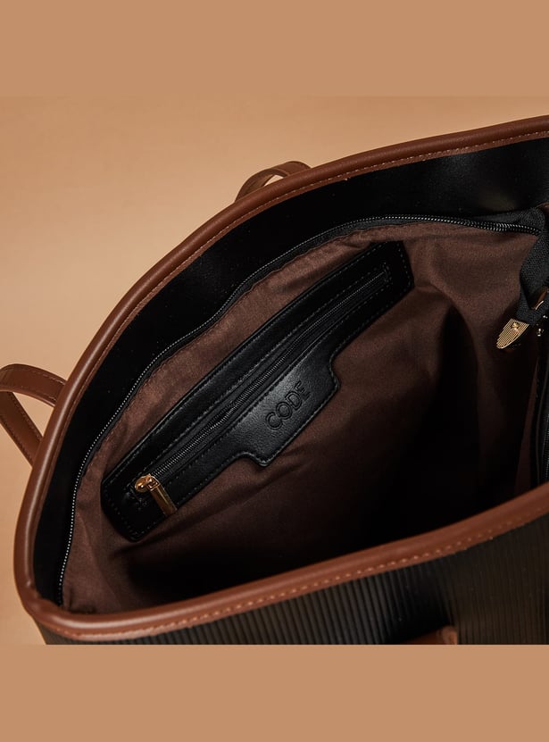 CODE Textured Shoulder Bag