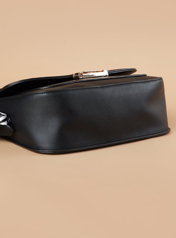 CODE Solid Shoulder Bag with Scarf