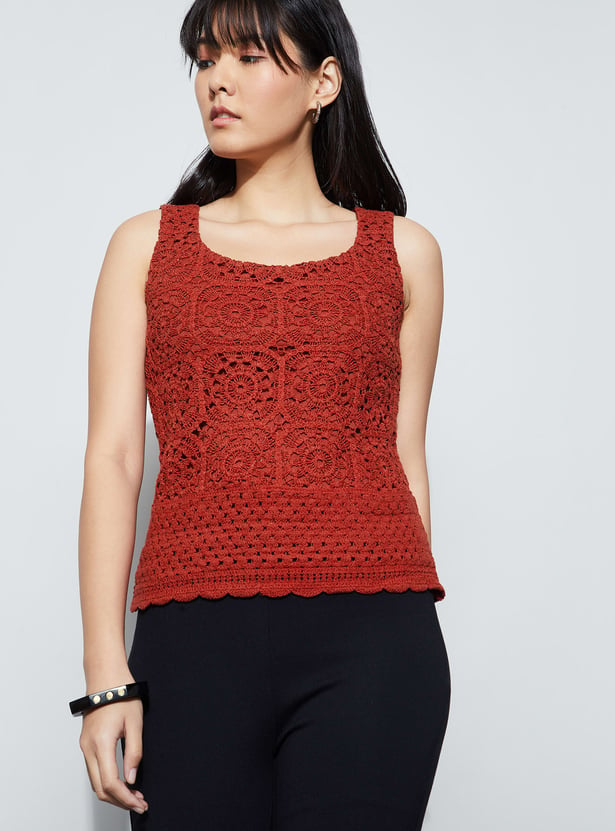 CODE Crochet Sleeveless Top