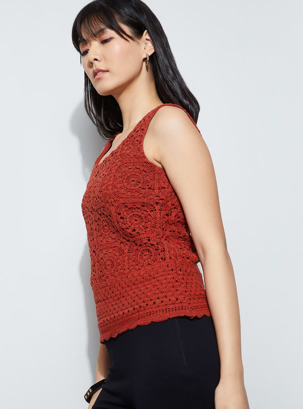 CODE Crochet Sleeveless Top