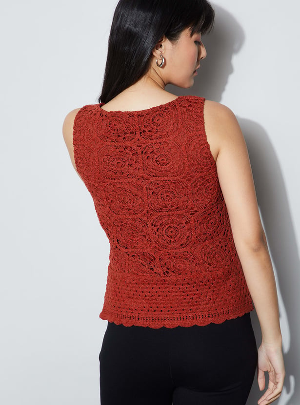 CODE Crochet Sleeveless Top