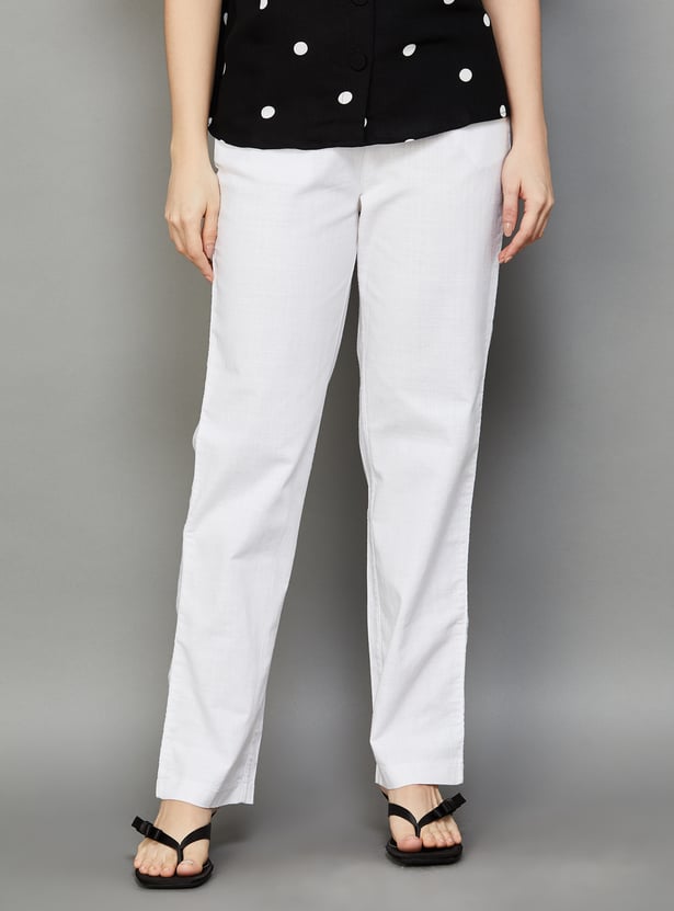 XPOSE Straight Fit Trousers