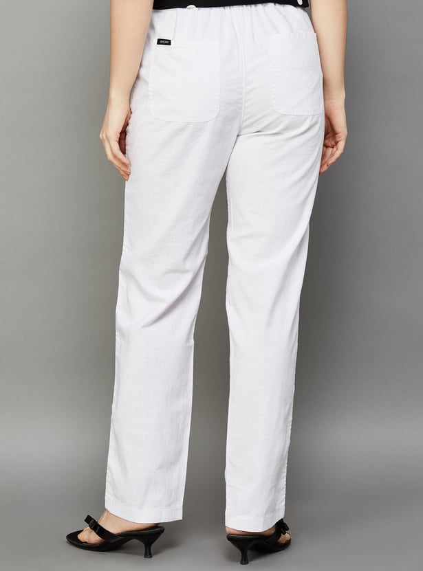 XPOSE Straight Fit Trousers