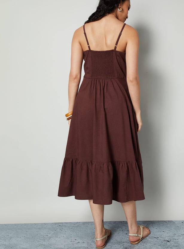 COLOUR ME Embroidered Tiered Dress