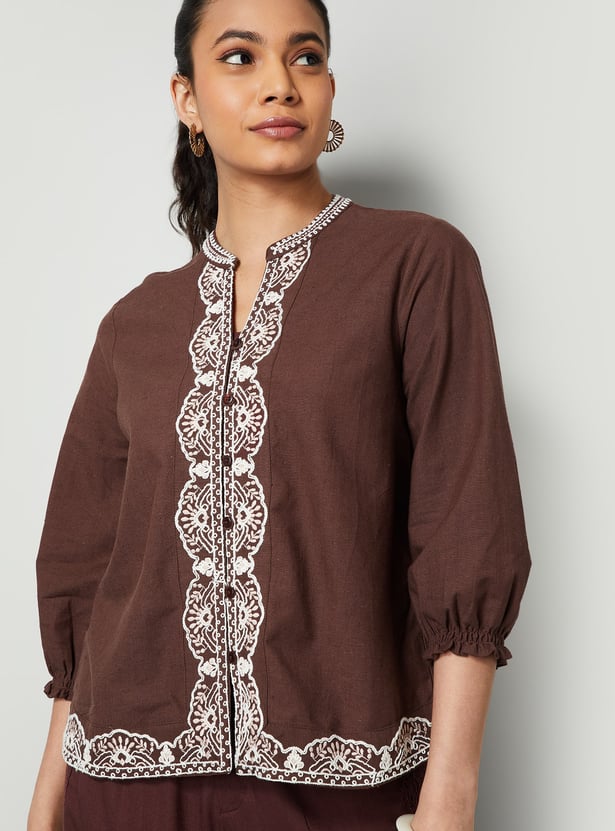 COLOUR ME Embroidered Top