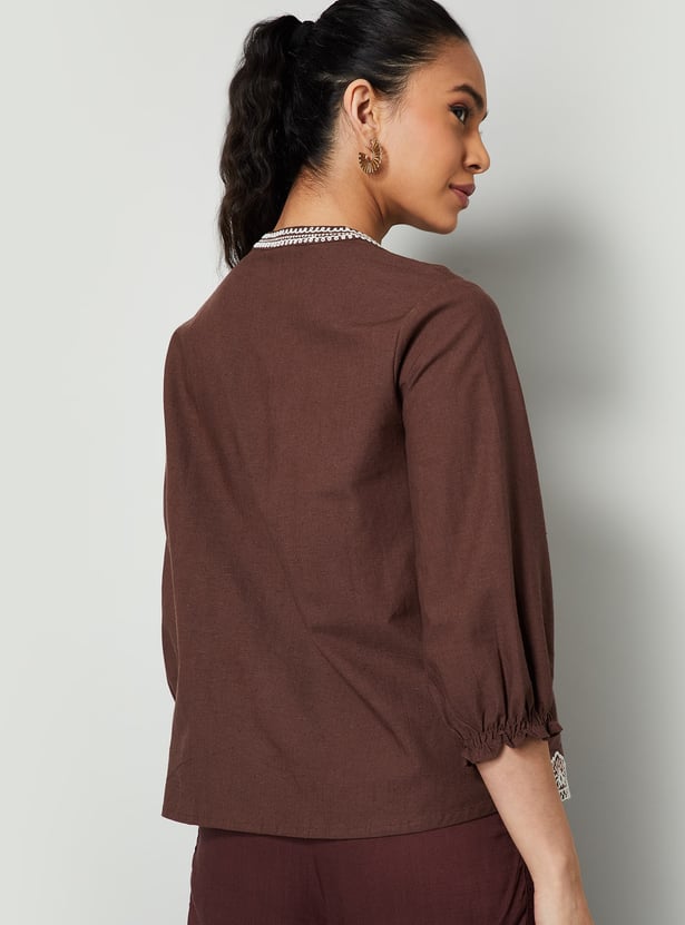 COLOUR ME Embroidered Top