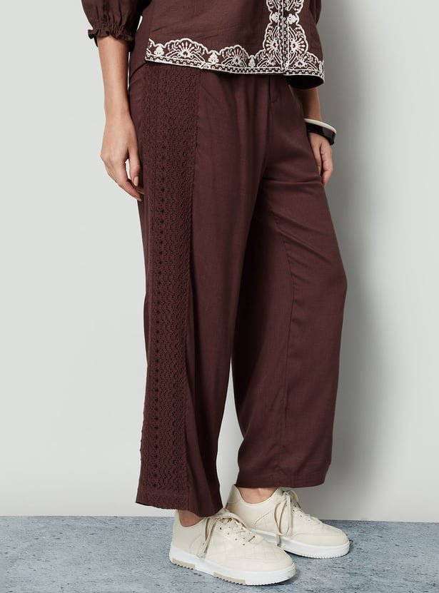 COLOUR ME Crochet Straight Pants