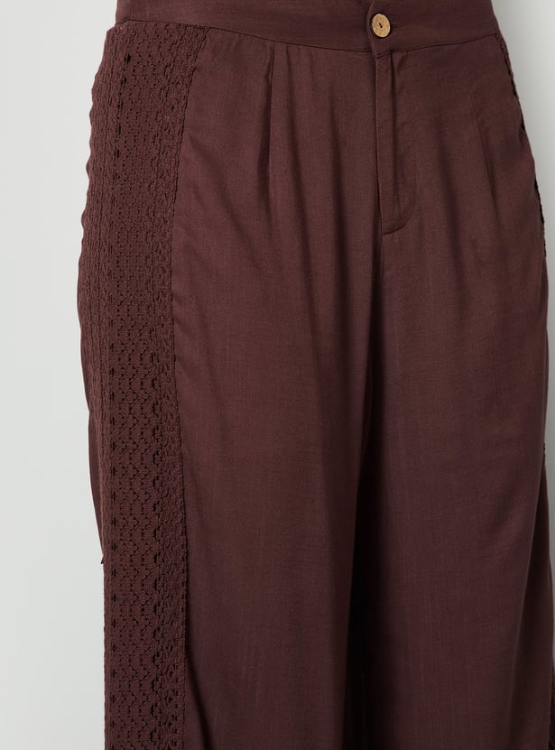 COLOUR ME Crochet Straight Pants