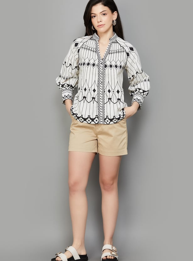 XPOSE Solid High Rise Shorts