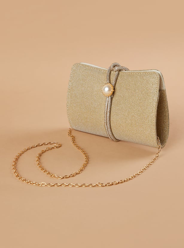 CODE Embellished Clutch