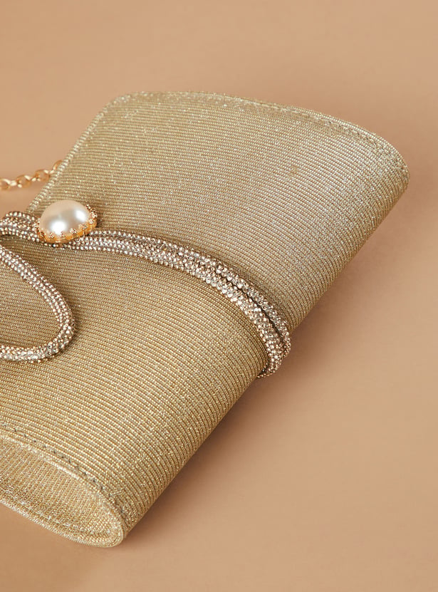 CODE Embellished Clutch
