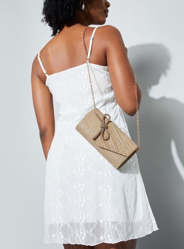 CODE Embellished Envelope Clutch