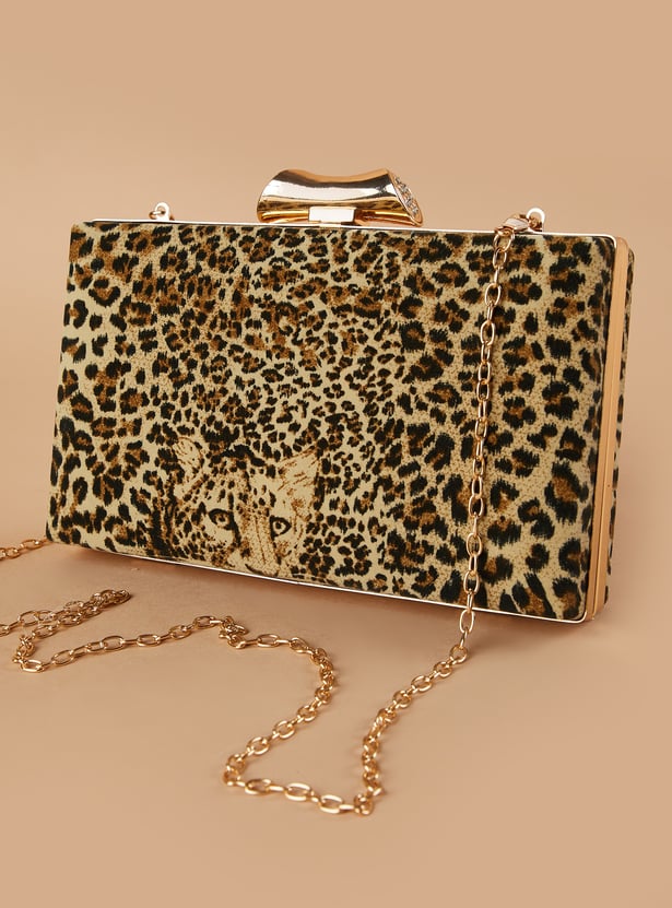 CODE Animal Print Box Clutch