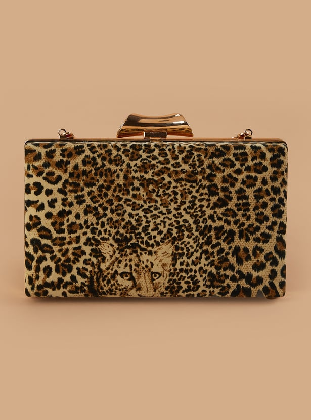 CODE Animal Print Box Clutch