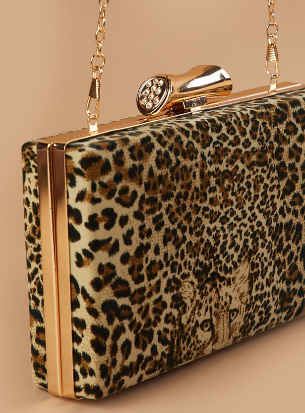 CODE Animal Print Box Clutch