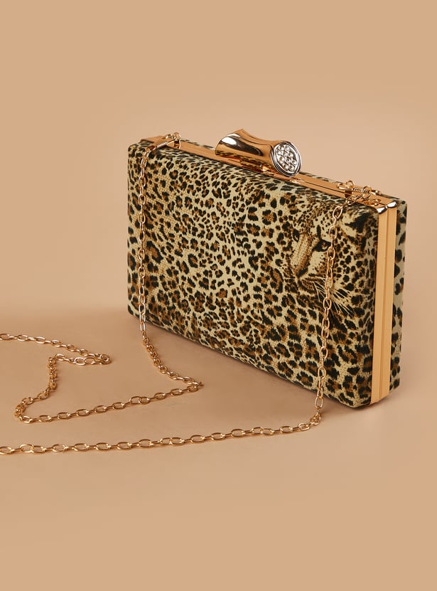 CODE Animal Print Box Clutch