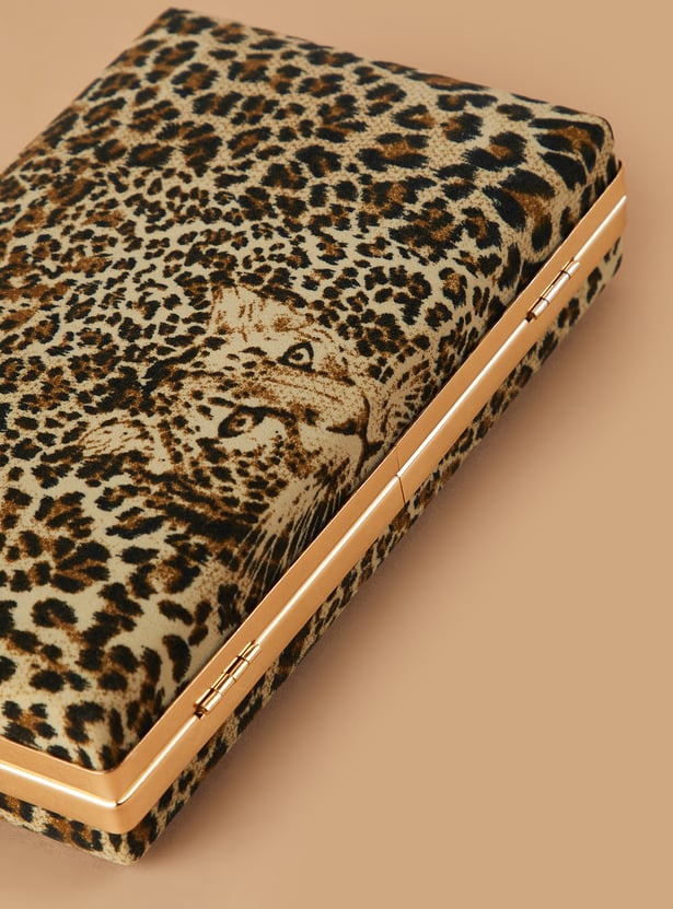 CODE Animal Print Box Clutch