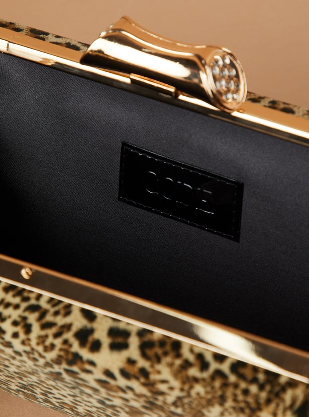 CODE Animal Print Box Clutch