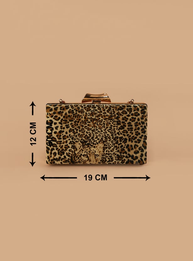 CODE Animal Print Box Clutch