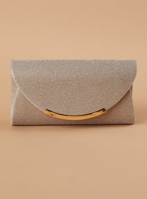 CODE Glitter Envelope Clutch with Chain Strap