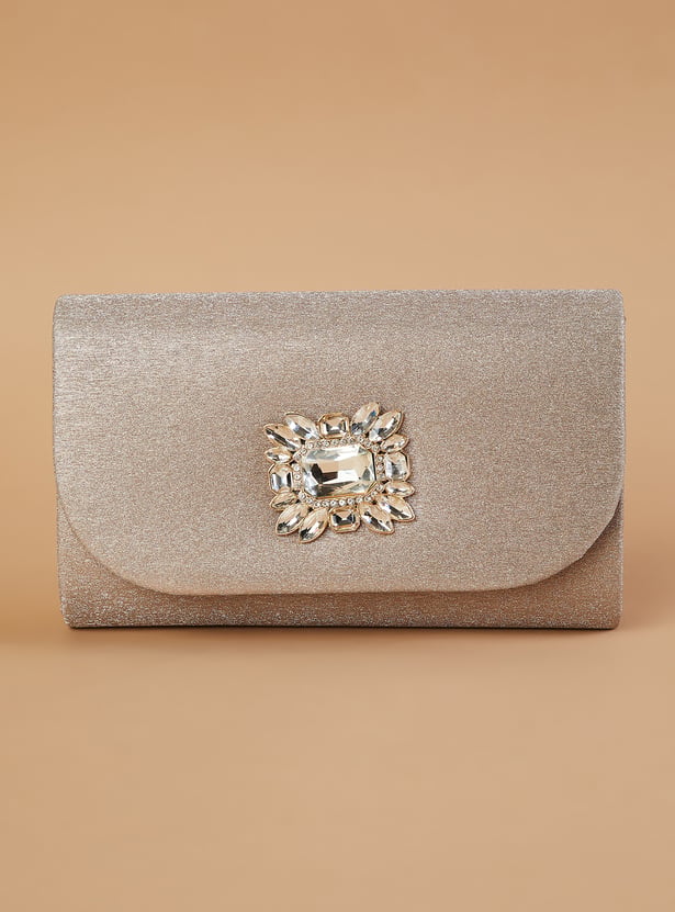 CODE Embellished Envelope Clutch