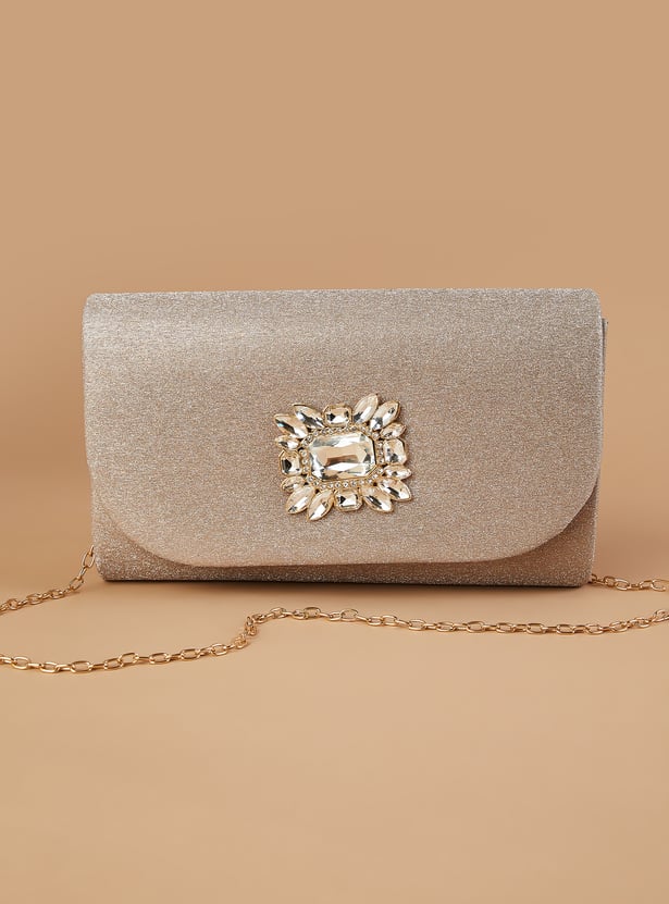 CODE Embellished Envelope Clutch