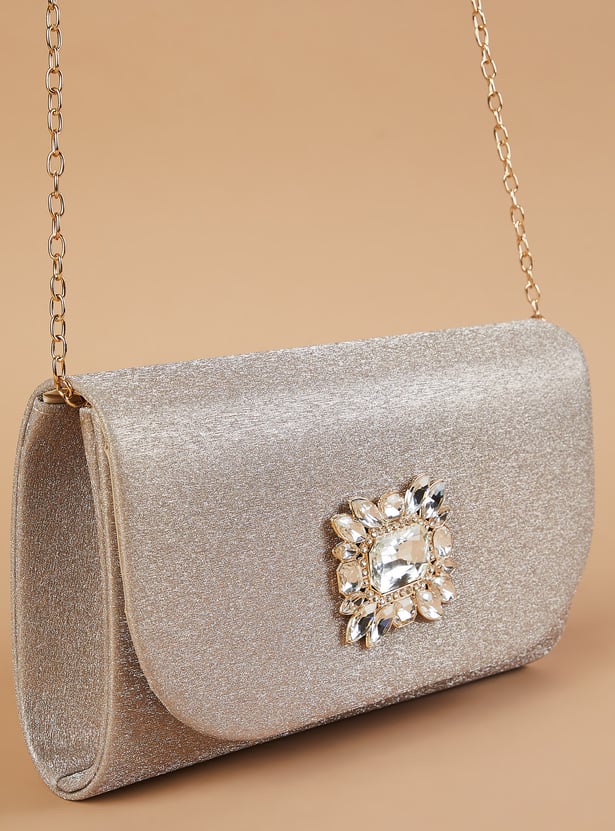 CODE Embellished Envelope Clutch