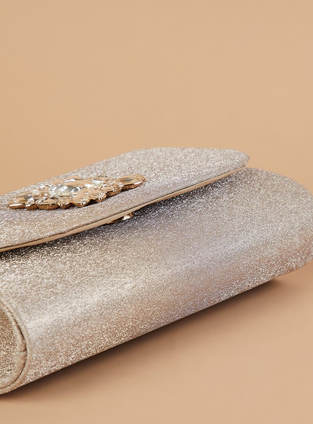 CODE Embellished Envelope Clutch