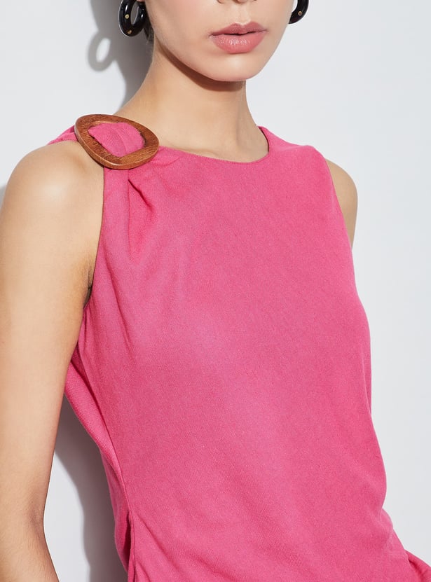 CODE Solid Midi Dress