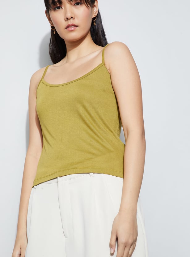 CODE Crochet Knit Top with Camisole
