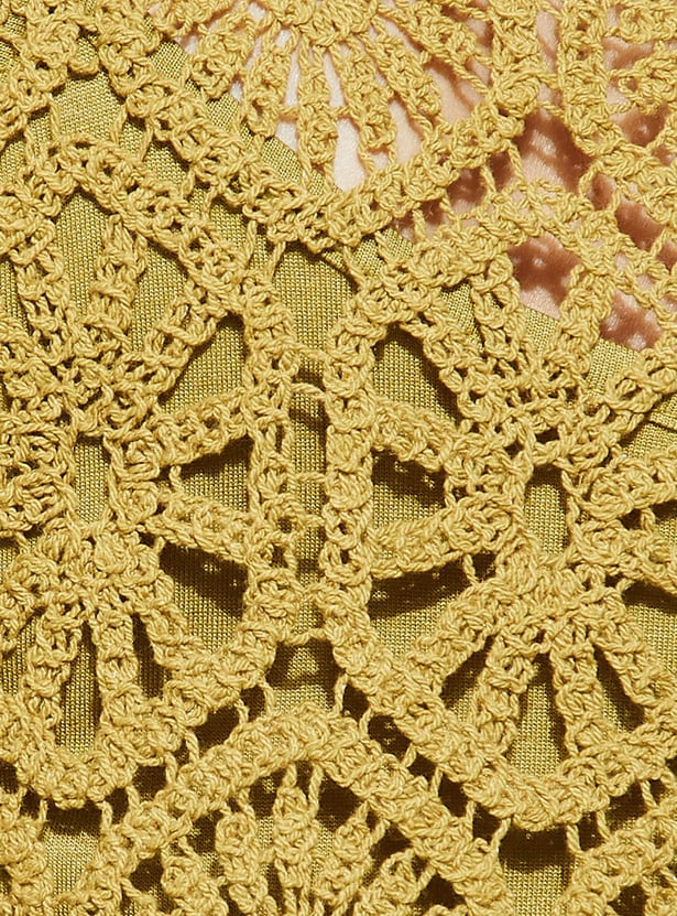 CODE Crochet Knit Top with Camisole