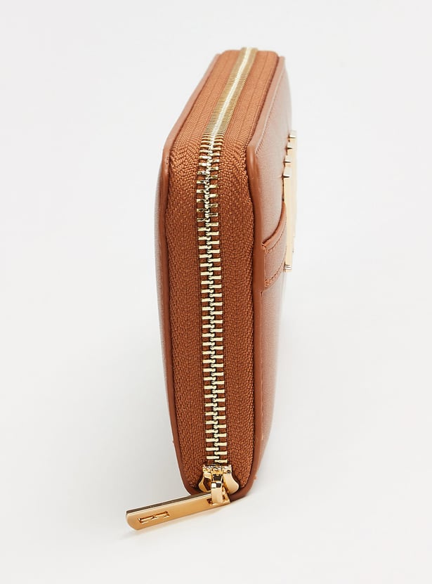 ELLE Solid Zip Around Wallet