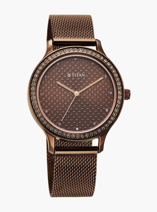 TITAN Purple Superheads Analog Mesh Strap Watch - 2634QM03