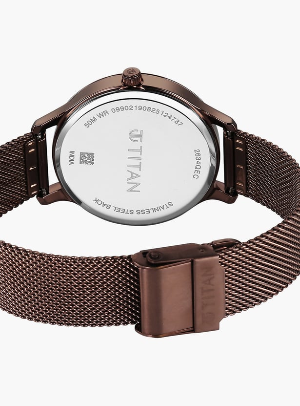 TITAN Purple Superheads Analog Mesh Strap Watch - 2634QM03
