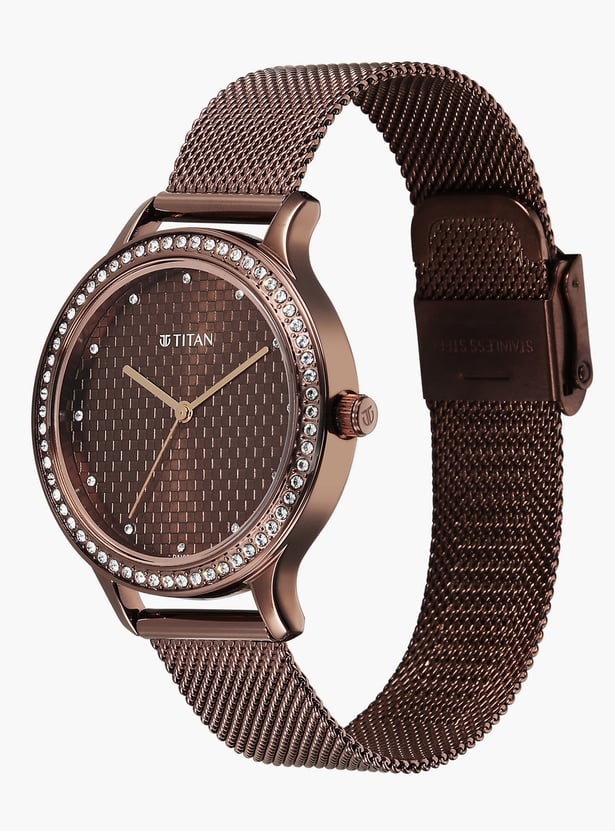 TITAN Purple Superheads Analog Mesh Strap Watch - 2634QM03
