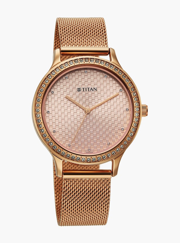 TITAN Purple Superheads Analog Mesh Strap Watch - 2634WM06