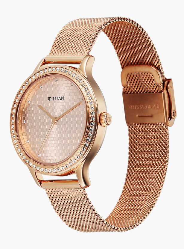 TITAN Purple Superheads Analog Mesh Strap Watch - 2634WM06