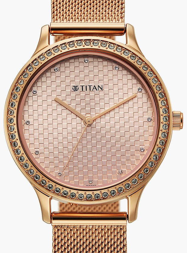 TITAN Purple Superheads Analog Mesh Strap Watch - 2634WM06