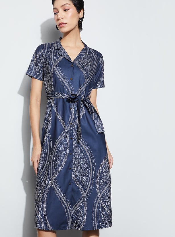 CODE CLASSIC Printed Shirt Dress