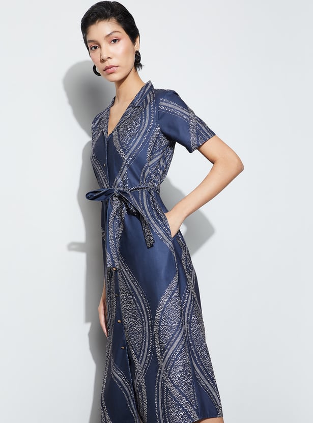 CODE CLASSIC Printed Shirt Dress