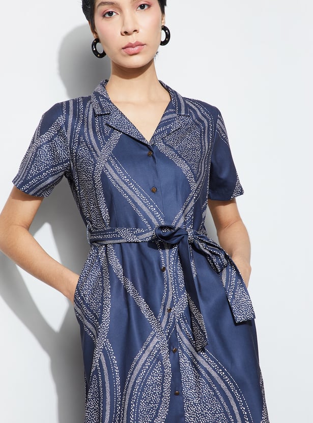 CODE CLASSIC Printed Shirt Dress